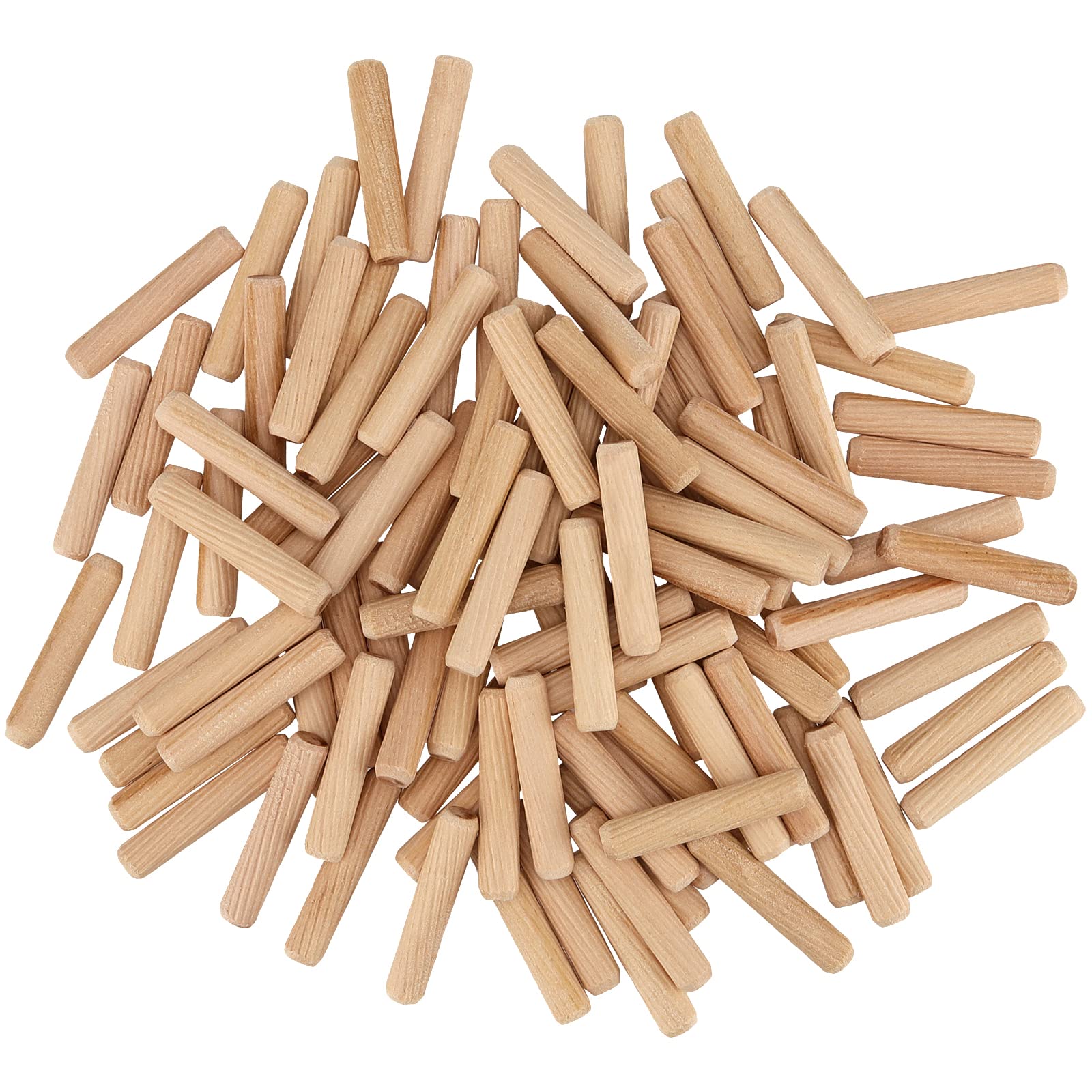 MUKLEI 1200 PCS 8mm x 40mm Wooden Dowel Pins, Wood Dowel Plugs, Twill Fluted Hardwood Dowels for Furniture Woodwork and DIY Project