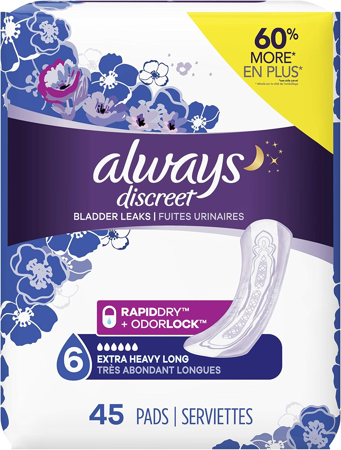 Always Discreet Incontinence Pads for Women: Health & Personal Care