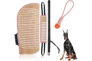 SAFESTO Dog Bite Training Set Include Dog Bite Sleeve, Training Stick, Tug of War Toys and Rubber Ball, Tough Dog Bite Training Equipment Durable Arm Bite Sleeve for Large Dogs K9 Professional Training