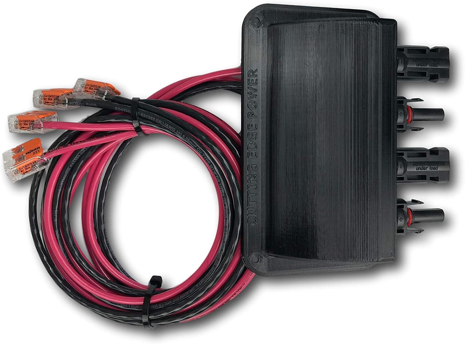 Cutting Edge Power Solar Panel Weatherproof Cable Wire Entry Housing, w Connectors, Made in USA (5, 2 Ports): Garden & Outdoor