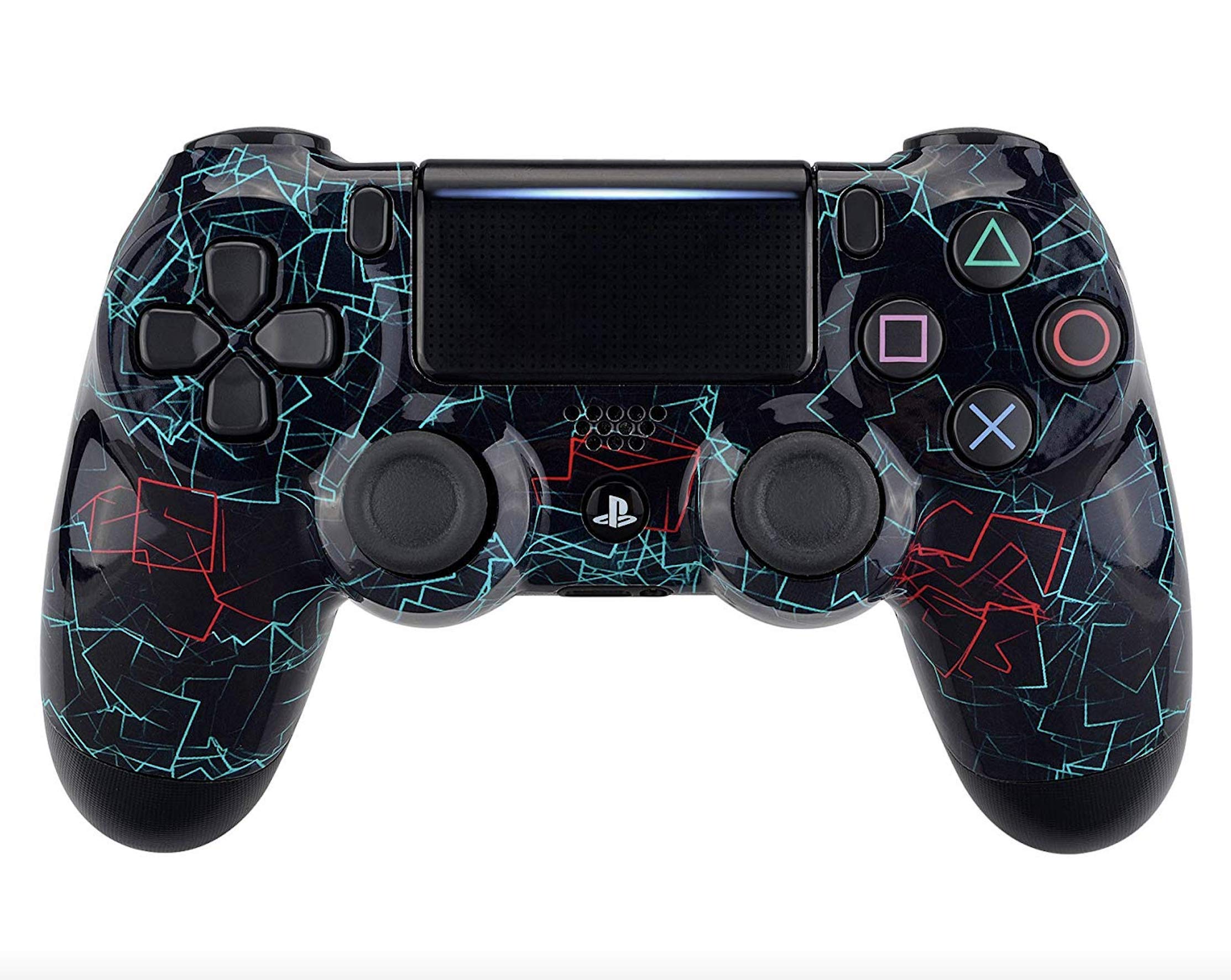 PS4 Wireless Custom Controller for Playstation 4 -"Soft Touch (Crazy Lines)