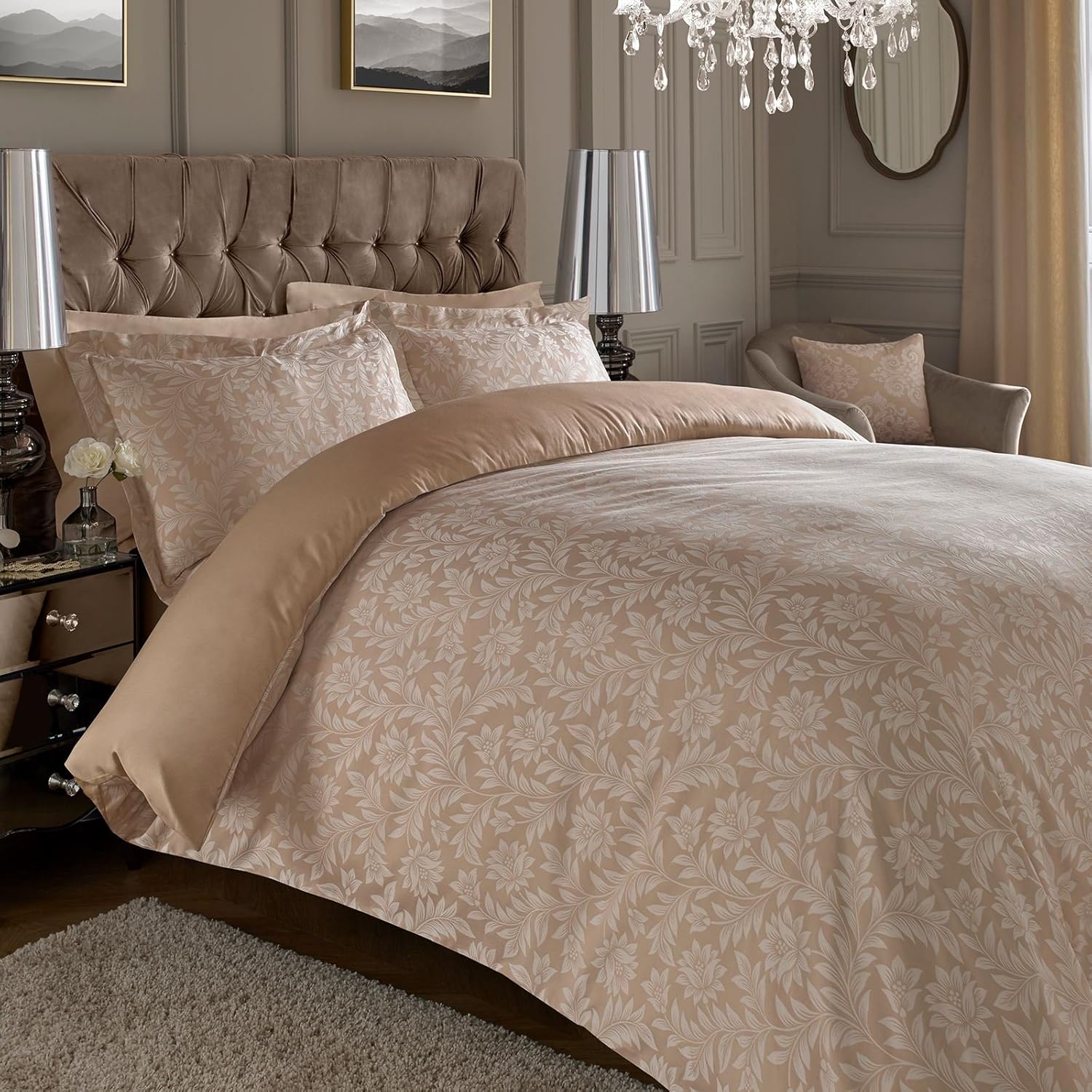 ASAB Double Duvet Cover Set with Oxford Pillow Cases Jacquard 600