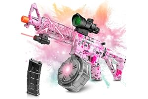 KVSJU Large Gel Splatter Blaster for Orbeez with Goggles Suitable for Backyard Fun and Outdoor Team Shooting Games, Over 18+,Pink