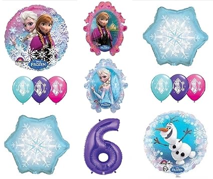 Balloons Mayflower Products Frozen 6th Birthday Party Supplies