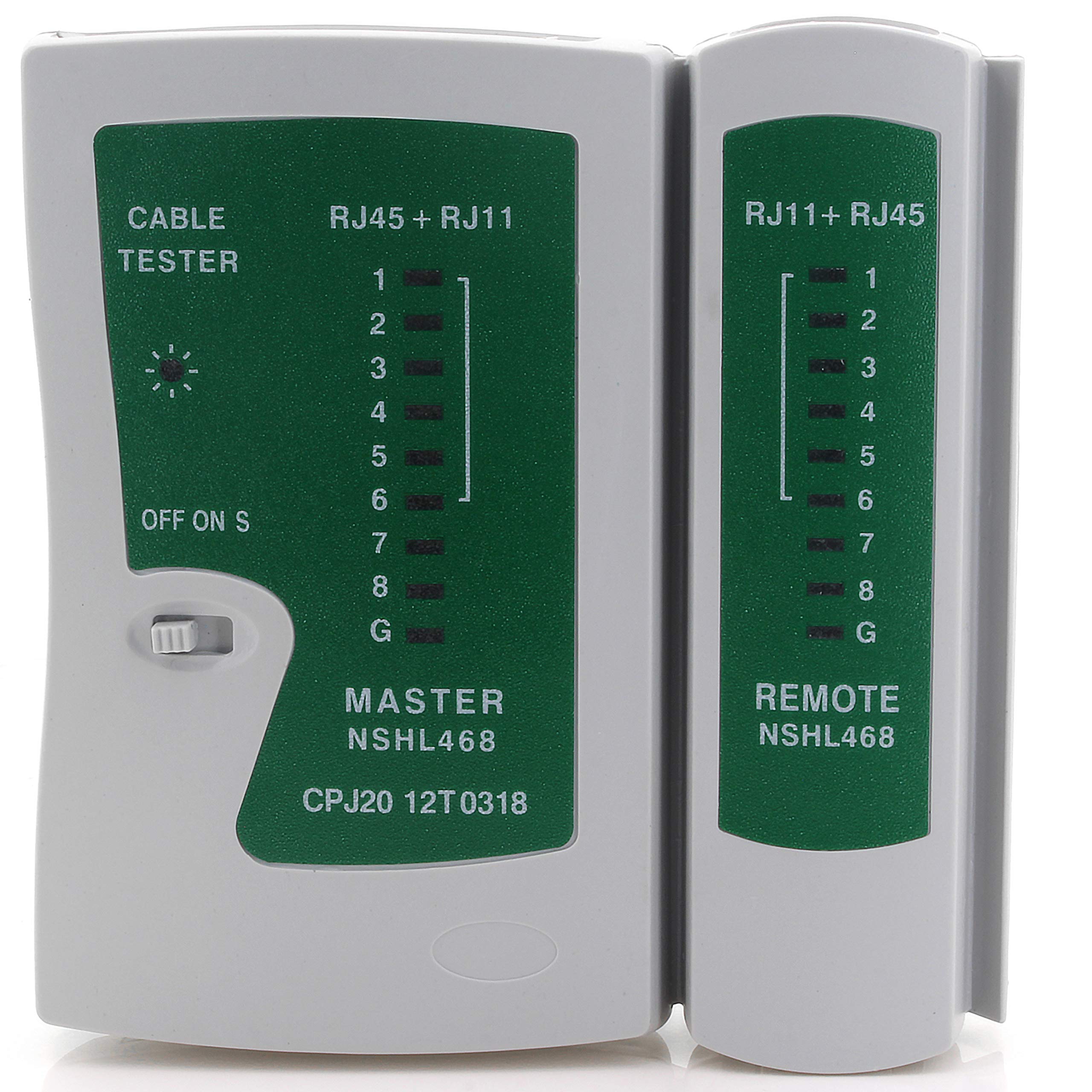 1aTTack.de Network Cable Tester RJ11 RJ12 RJ45 ISDN LAN Network Cable Patch Cable Cable Tester Line Tester