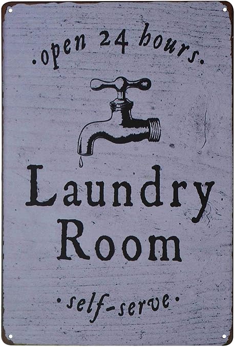 Amazon Com Skyc Open 24 Hours Laundry Room Self Serve Vintage