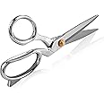 eZthings® Heavy Duty 10.5" Scissors For Cutting Fabric, Leather, and Raw Materials (10.5 Inch Silver)