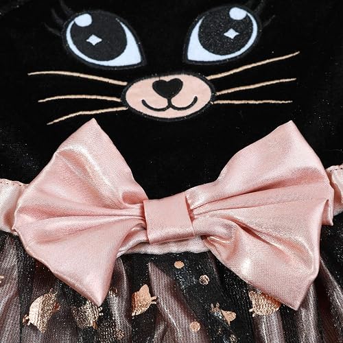 Super Kitty Costume Kids Black Cat Costume Girl's Black Cat Costume -  Precious Velour Dress With Tail & Ear Headband Cat Costume With Tail Girls Cat  Costume Dress