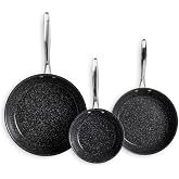 Nordic Ware Basalt 3-Piece Skillet Set, 8, 10, and 12 Inch Skillets