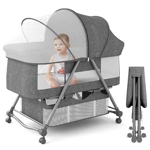 XJD Baby Bassinets Rocking Bassinet, Portable Travel Baby Crib for