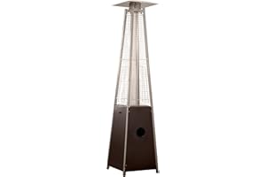 HILAND AZ Patio Pyramid Glass Tube Propane Gas Patio Heater, CSA certified