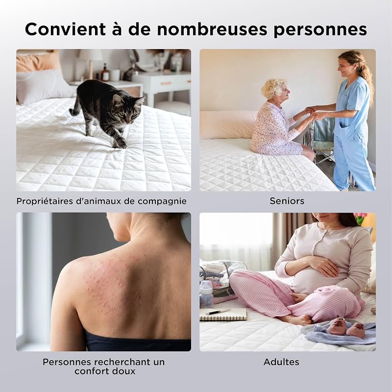 Protège Matelas Imperméable 140 x 200 cm - pour Matelas Jusqu’à 40 cm