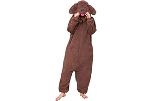 Loiahoer Unisex Animal Poodle Puppy Dog Costume Onesie Pajamas Halloween Costume Christmas Pajamas Gifts for Women & Men