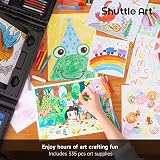 Shuttle Art 335-Piece Kids Art Set with Pencils, Crayons, Paints & Books view 4