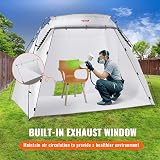 VEVOR Portable Paint Booth Tent 7.5x5.2x5.2ft Spray Shelter Built-in Floor view 5