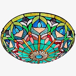 ARTZONE Tiffany Ceiling Lights, Stained Glass