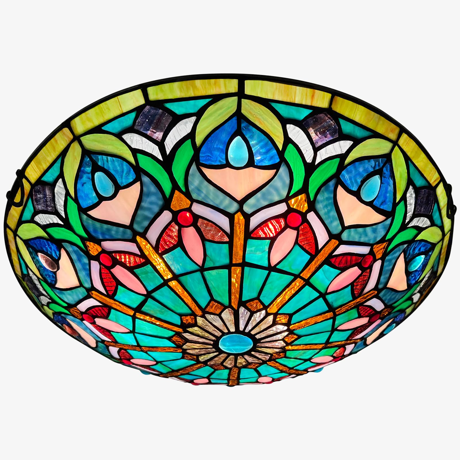 ARTZONE Tiffany Ceiling Lights, Stained Glass