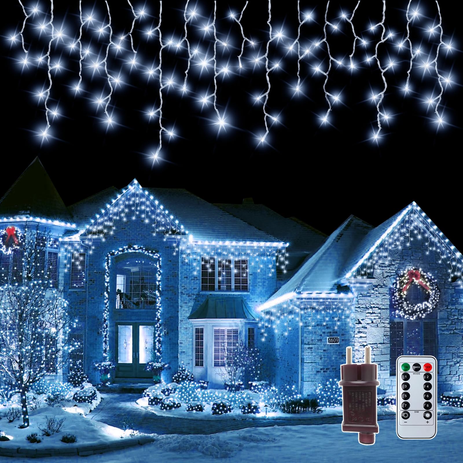 Photo 1 of PEMOTech 432-LED 32.8FT DIY Decorative Lights with Remote & 8 Modes?Plug in Connectable Fairy Lights Timer for for Wedding, Storefront Decoration, Easter, Garden Parties & Waterproof Spring Nights