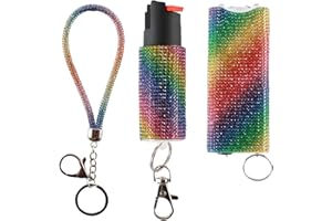 MagiUSA Jewelly Stun Gun, Jewelly Pepper Spray & Bracelet Combo Self Defense Stick Baton Keychains Set Women Cute Keyring