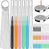 80 Pcs Multisize Shower Head Cleaner Tool, 70 Pcs Shower Head Cleaning Brush Picks for Unclogging Small Hole,10 Pcs Showerhead Clogger Removal with Storage Box for Household Bathroom(Colorful)