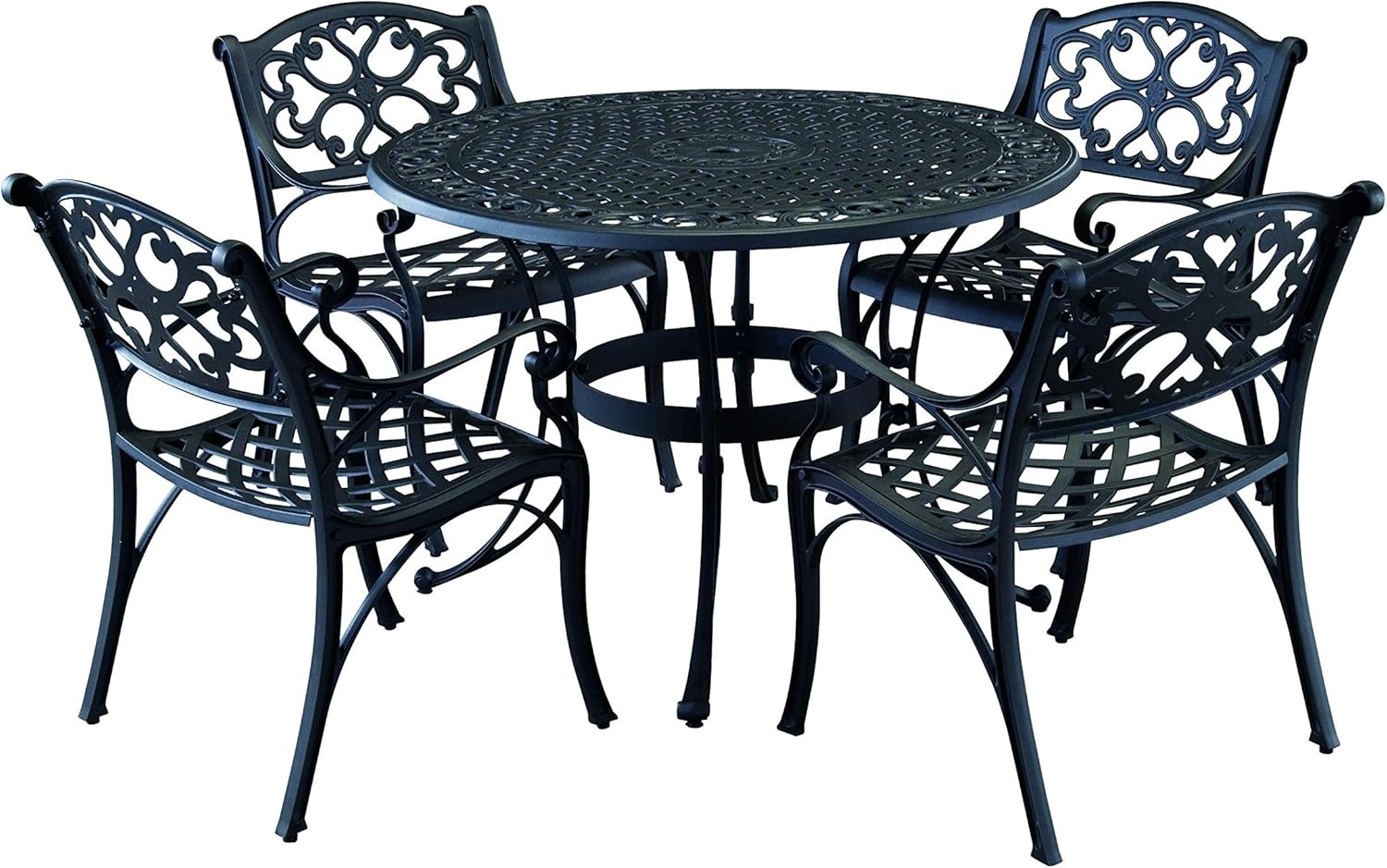 homestyles 6654-32 Outdoor Dining Table, 48Lx48Dx28.75H, Black : Garden & Outdoor