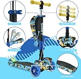 Hurtle 13 Wheel Kids Scooter Stand & Cruise Folding Height Adjustable view 5