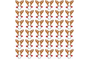 Max Fun 36Pcs Reindeer Antlers Headband Christmas Hairbands for Kids Holiday Party Favors