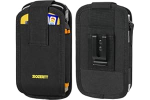 ZIOZERTT Scanner Holster Compatible with Zebra TC77, TC70,TC70x,TC72,TC75x,TC75,MC67,M60,Handheld Barcode Scanner Holder Case,Server Pouch with Metal Belt Clip and Pen Holder,Black-Yellow,1 Pack