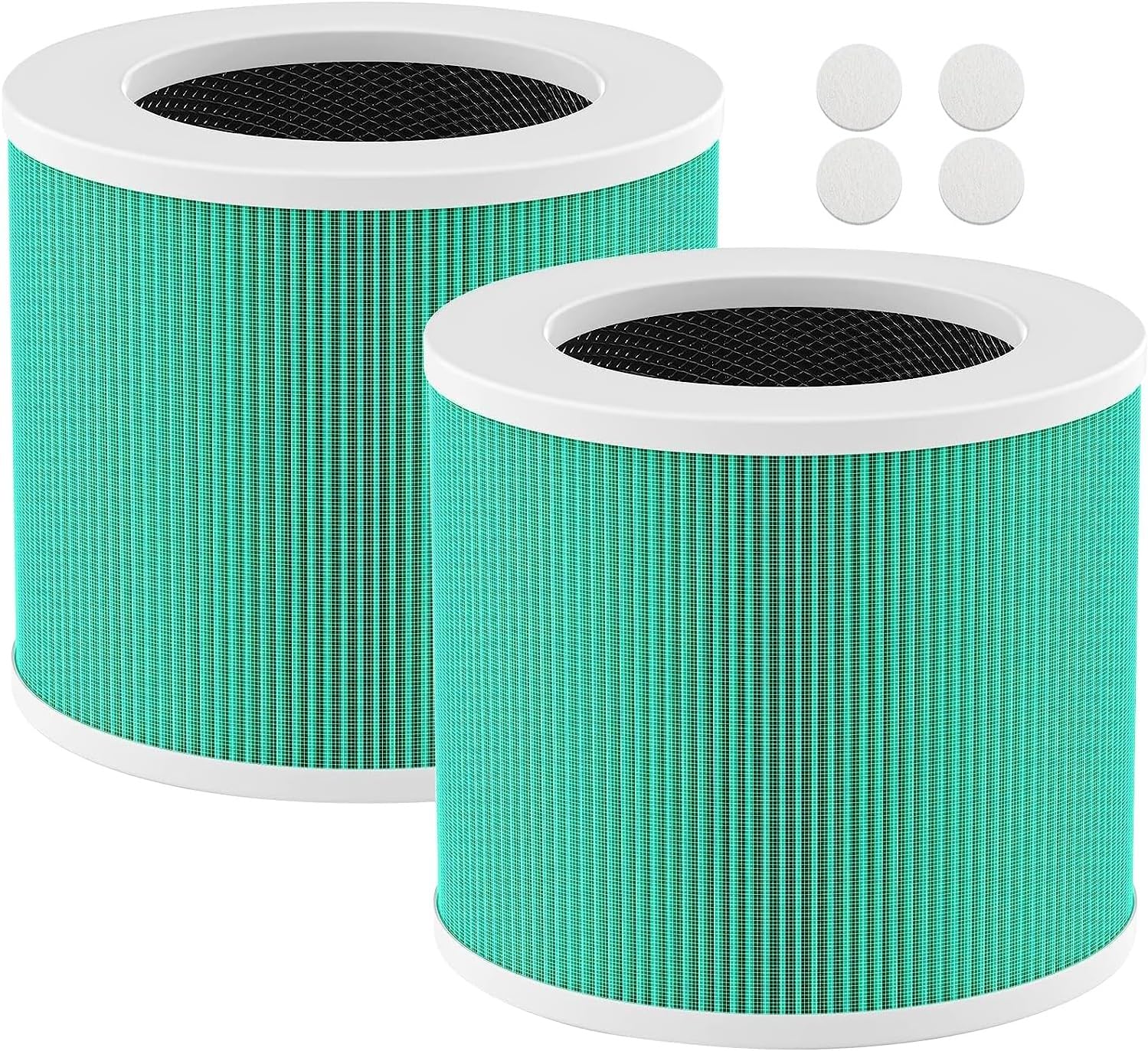 Photo 1 of 2 Pack HY1800 Replacement Filter Compatible with HY1800 Air Purifier Filter MORENTO/CHIVALZ/Loytio/AYAFATO/IOIOW/Honeyuan, 3-in-1 H13 True HEPA and Activated Carbon