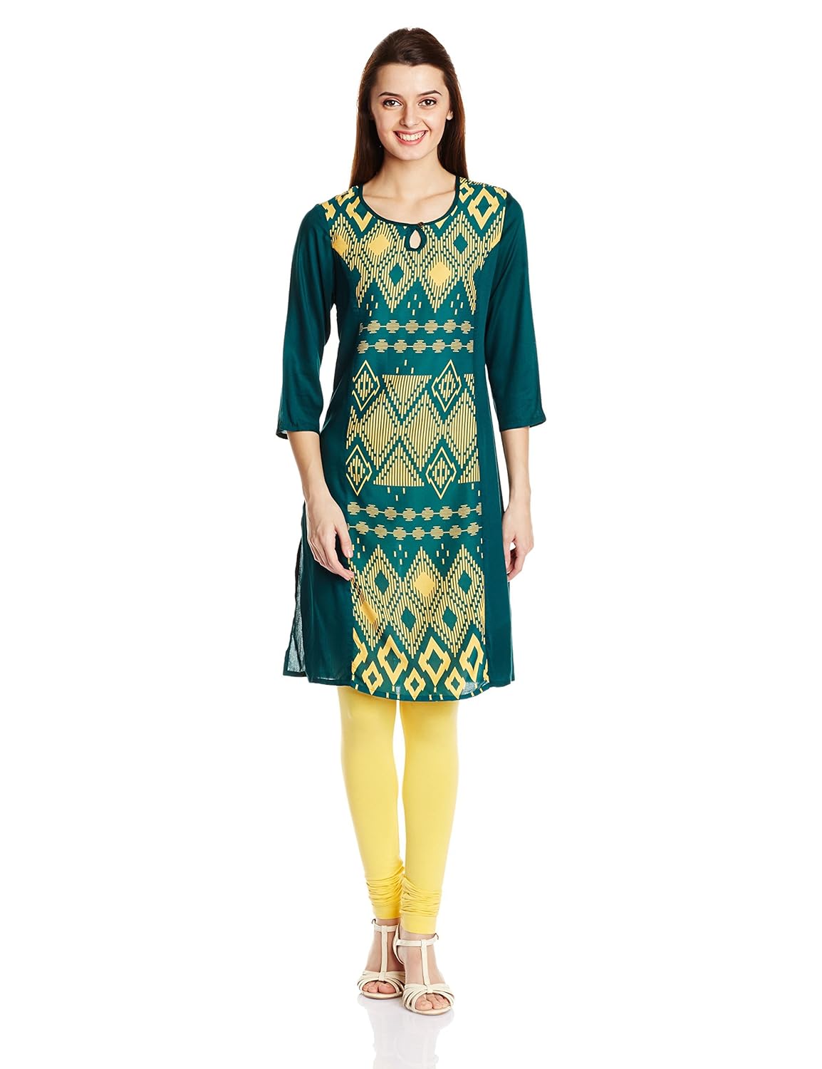 Buy Juniper Women's Synthetic Straight Fit Kurta at Amazon.in
