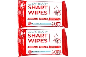 Funny Shart Butt Wipes 2 PK by Witty Yeti. 20Ct Hilarious Potty Humor Wet Wipe Gag Gift. Functional Prank Pack Great for Friends or Family. Disposable Moist Towelettes for When Oops That Wasn't a Fart