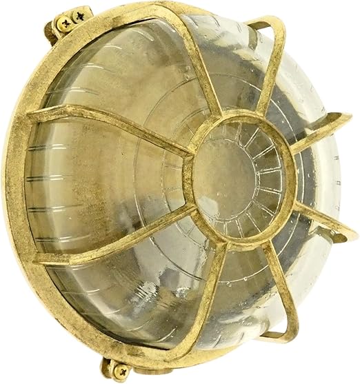HAMBURG Applique d'extérieur hublot, Lampe ovale en laiton Applique