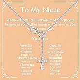 Myfresty 925 Sterling Silver Infinity Cross Necklace, Mini 18K White Gold Plated Small Danity Cross Necklace Confirmation Baptism Easter Religious Christian Gifts for Women Mom Sister Daughter Friend Niece