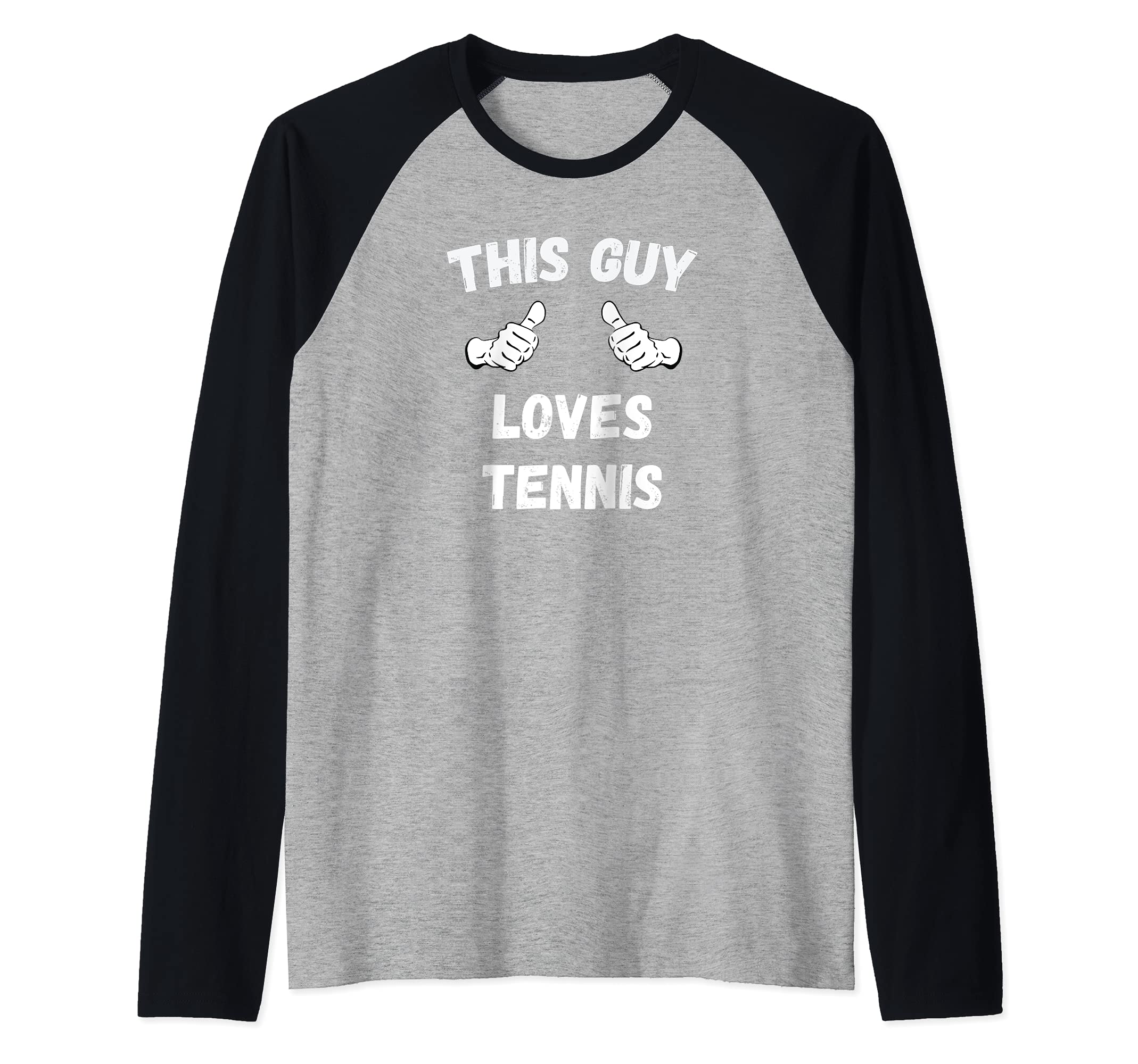 This Guy Loves Tennis Raglan Baseball Tee