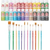 Apple Barrel 36 Piece Acrylic Craft Paint Kit for DIY Arts and Crafts, Matte Finish (2 fl oz each)