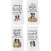 Geqtt Australian Shepherd Dish Towels Set - Funny Australian Shepherd Decorative Waffle Weave Kitchen Towels, Hand Towel, Tea Towel (16×24 Inches Set of 4)