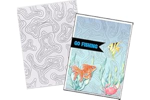 ALIBBON Terraced Field Background Plastic Embossing Folders for Card Making, Ripple Background Embossing Folders for DIY Scrapbooking, Irregular Pattern Folders for Paper Craft Photo Album Decorations