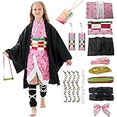 JIZAZIHU Kids Kimono Costume Cosplay Outfits Set Cloak Halloween Uniform Jackets Cape Costume for kids Adult