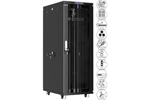 Sysracks Server Rack - Locking Cabinet - Network Rack - Av Cabinet - 42 U - MESH Doors - Rack Mount - Free Standing Network R