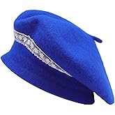 ZLYC Wool French Beret Hat for Women Girls Solid Color Artist Beret Cap