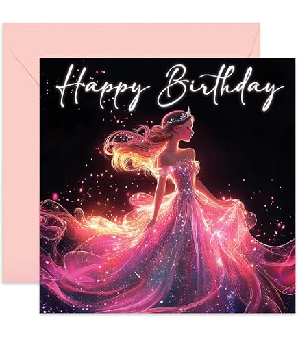 Disney Princess Birthday Card- 4th 5th 6th 7th 8th -Granddaughter Niece Daughter