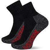 Wolverine Men's Steel Toe Cotton Work Boot Ankle Socks - 2 Pairs - Durable Cushioning