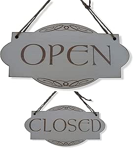 Abierto/cerrado tienda señal celta de madera Shabby doble cara para