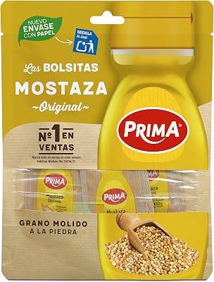 Mostarda com sabor intenso e único. Feito com sementes de mostarda. 12 saquetas