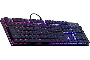 Cooler Master Sk-650-Gklr1-US SK650 Mechanical Keyboard with Cherry MX Low Profile Switches in Brushed Aluminum Design