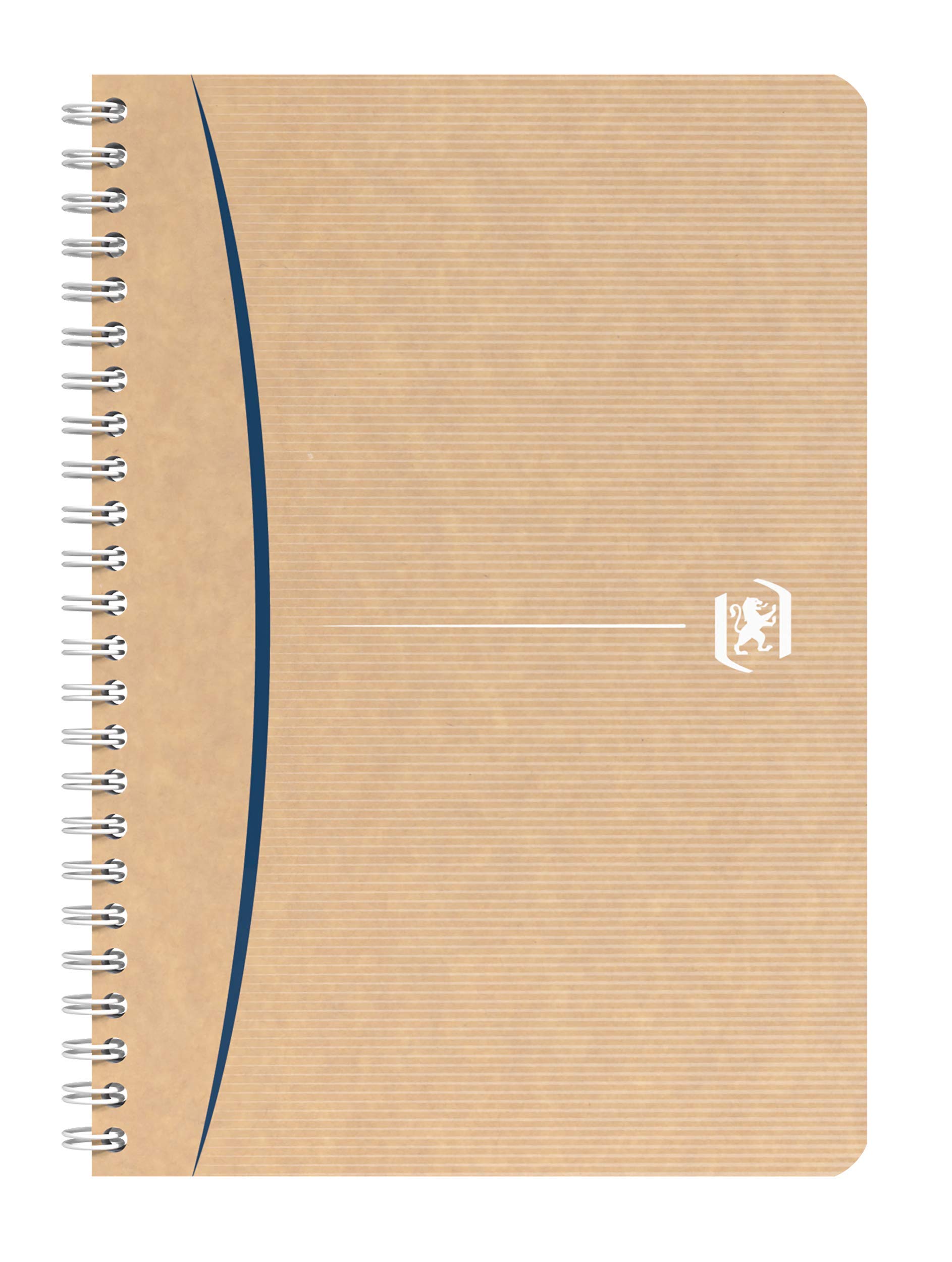 Oxford Touareg A5 Notebook Large Squares Seyès 180 Pages Recycled Paper Spiral Bound Kraft Cover Random Colour