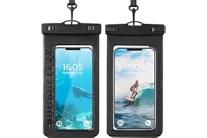 LEVOTIYER 2 Pack Waterproof Phone Pouch - Large Water Proof Phone Pouch iPhone 15/14/13/12 Pro Max XS Samsung, up to 8.8", IPX8 Cellphone Dry Bag Beach Essentials Black