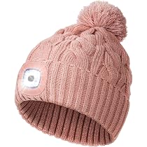 Bonnet Avec Lumière LED Rechargeable USB | Lampe Frontale Intégrée Mains Libres - Pour Rando, Camping, Jogging, Chien