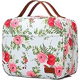 Bosidu Hanging Travel Toiletry Bag,Large Capacity Cosmetic Travel Toiletry Organizer for Women with 4 Compartments & 1 Sturdy Hook,Perfect for Travel/Daily Use/Christmas