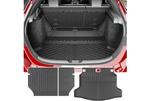 powoq Trunk Mat Compatible with 2022-2026 Honda Civic Hatchback Backrest Mat TPE Cargo Liner Replacement for 2022-2026 Honda Civic Accessories (Fit Hatchback, Rear Backrest Mat+Rear Trunk Mat)